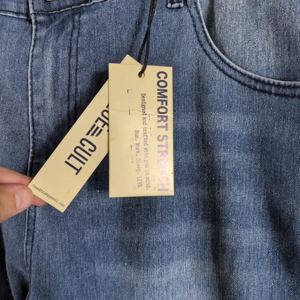 Blue Cult Mens‎ Distressed Slim Jeans Blue Black Size 40 NWT